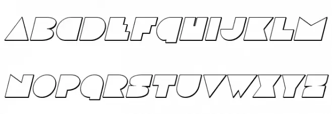 Disco Deck Outline Italic Fonte MAIÚSCULAS