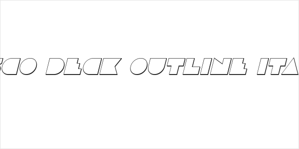 Disco Deck Outline Italic Logo