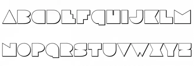 Disco Deck Outline Schriftart Groß