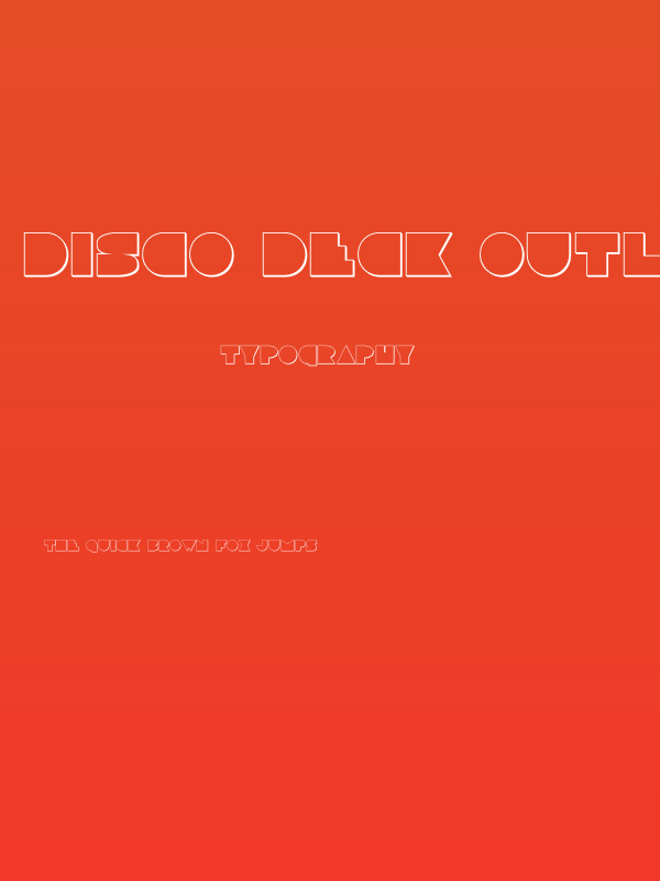 Disco Deck Outline Poster