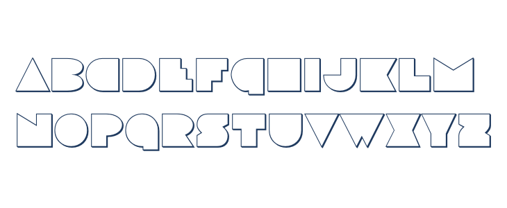 Disco Deck Outline Lowercase