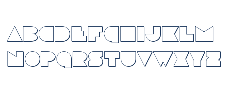 Disco Deck Outline Lowercase