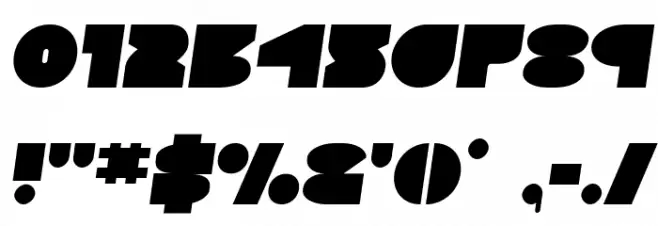 Disco Deck Semi-Italic Font OTHER CHARS
