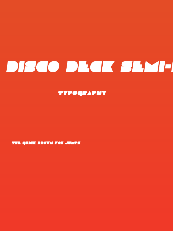Disco Deck Semi-Italic Poster