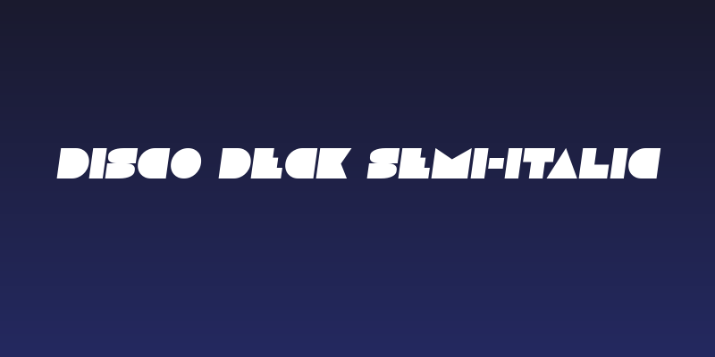 Disco Deck Semi-Italic Social Header