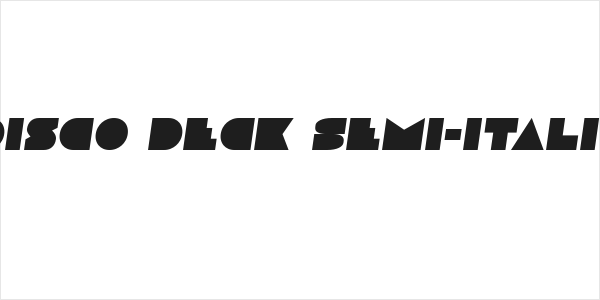 Disco Deck Semi-Italic Logo