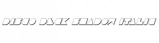 Disco Deck Shadow Italic  font caratteri gratis