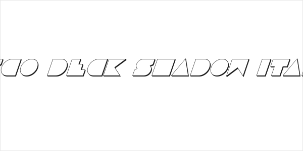 Disco Deck Shadow Italic Logo