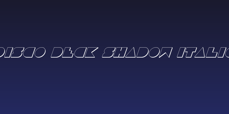 Disco Deck Shadow Italic Social Header