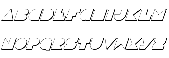 Disco Deck Shadow Italic Font LOWERCASE