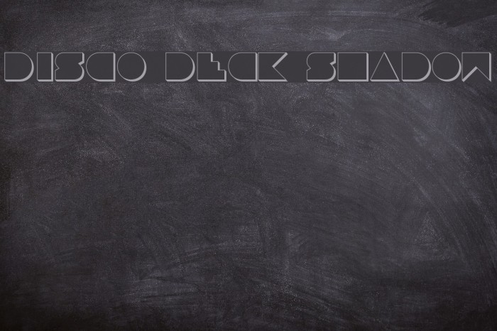 Disco Deck Shadow Font examples