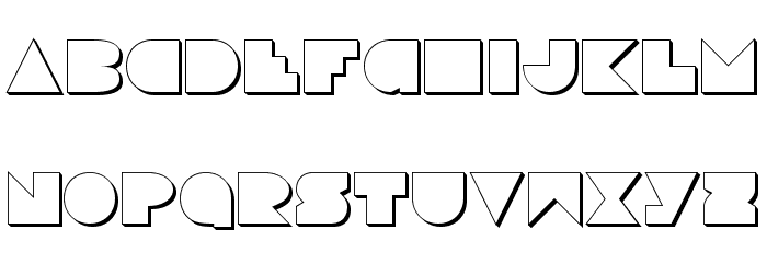 Disco Deck Shadow Font LOWERCASE