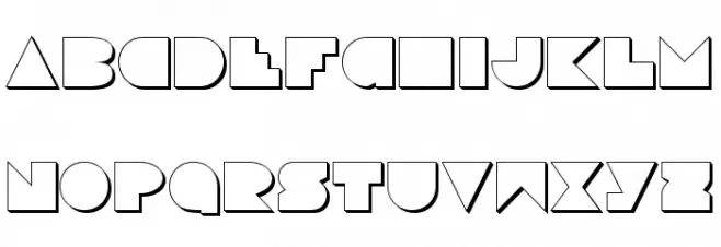 Disco Deck Shadow Font LOWERCASE
