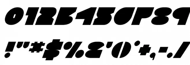 Disco Deck Super-Italic Font OTHER CHARS