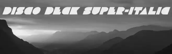 Disco Deck Super-Italic Font examples