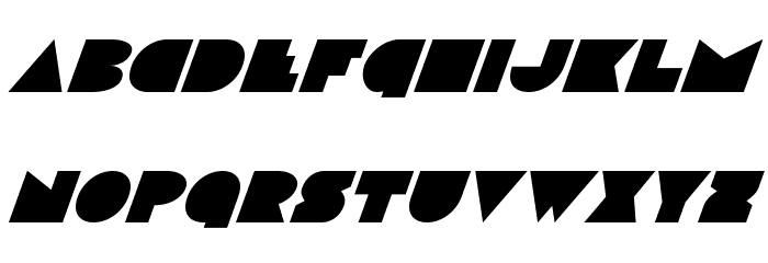 Disco Deck Super-Italic Font LOWERCASE