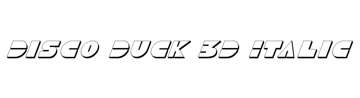 Disco Duck 3D Italic  les polices de caractères gratuit tlcharger