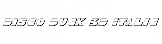 Disco Duck 3D Italic  font caratteri gratis