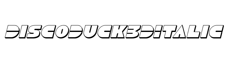 Disco Duck 3D Italic  フリーフォントのダウンロード