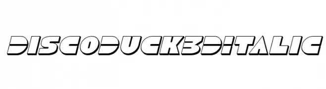 Disco Duck 3D Italic  नि: शुल्क फ़ॉन्ट्स डाउनलोड