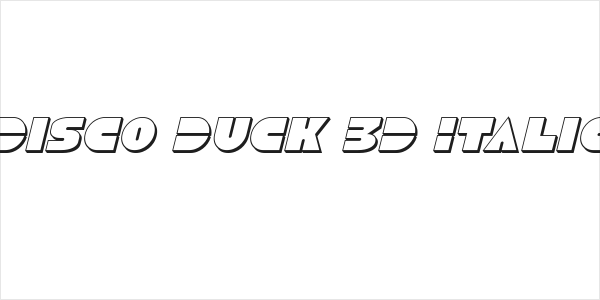 Disco Duck 3D Italic Logo