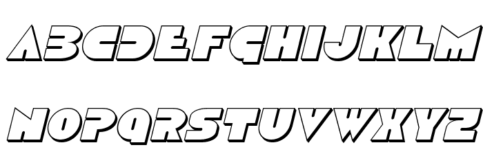Disco Duck 3D Italic Font LOWERCASE