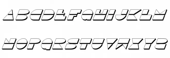Disco Duck 3D Italic フォント 大文字
