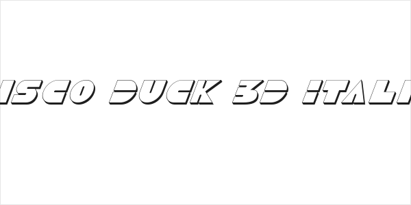 Disco Duck 3D Italic Logo