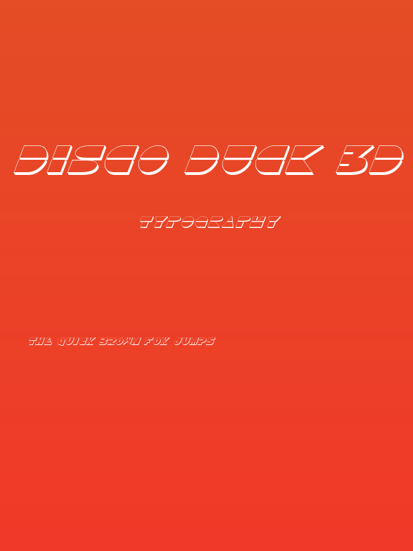 Disco Duck 3D Italic Poster