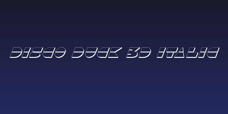 Disco Duck 3D Italic Social Header