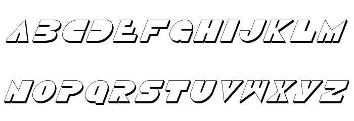 Disco Duck 3D Italic Font LOWERCASE