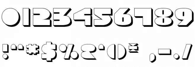 Disco Duck 3D Font OTHER CHARS