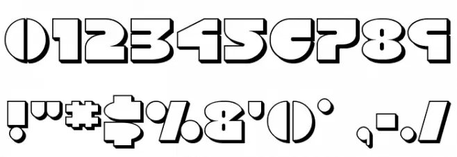 Disco Duck 3D Font OTHER CHARS