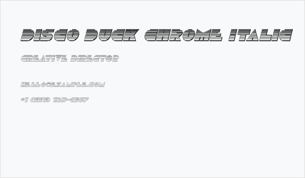 Disco Duck Chrome Italic Business Card