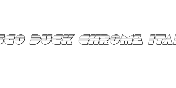 Disco Duck Chrome Italic Logo