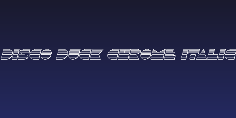Disco Duck Chrome Italic Social Header