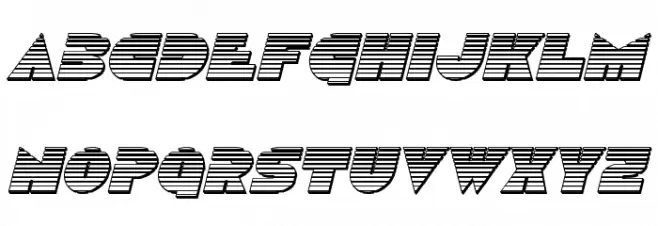 Disco Duck Chrome Italic 字体 小写