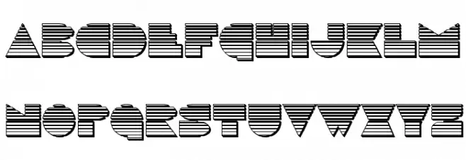 Disco Duck Chrome Schriftart Groß