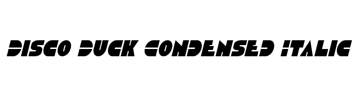 Disco Duck Condensed Italic  नि: शुल्क फ़ॉन्ट्स डाउनलोड