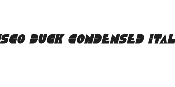 Disco Duck Condensed Italic Logo