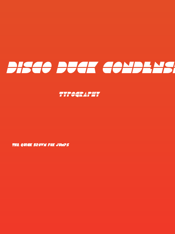 Disco Duck Condensed Italic Poster