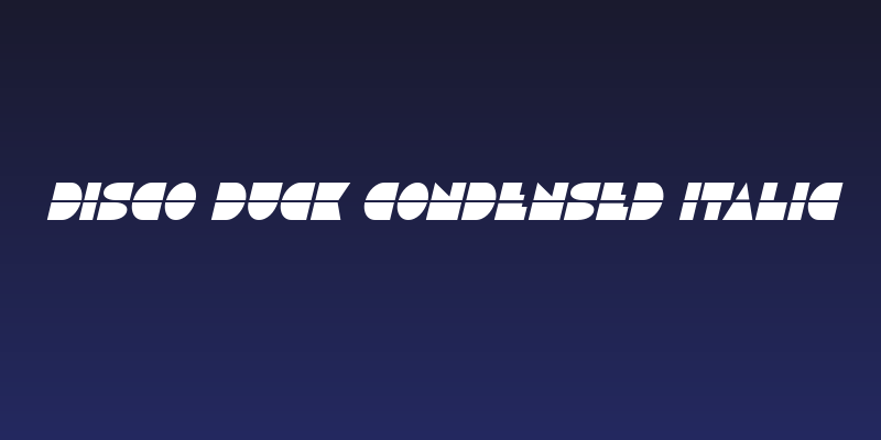 Disco Duck Condensed Italic Social Header