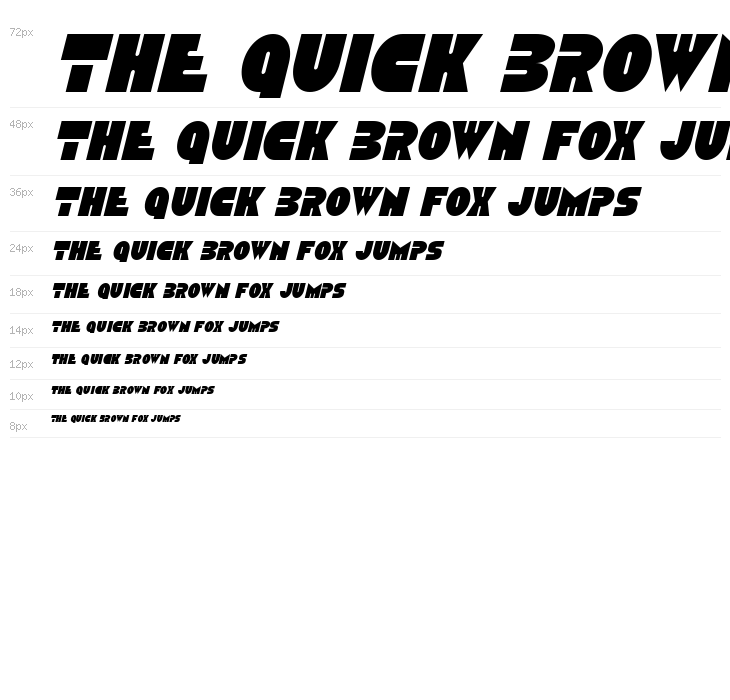 Disco Duck Condensed Italic Waterfall