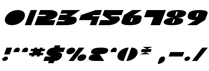 Disco Duck ExpItalic Font OTHER CHARS
