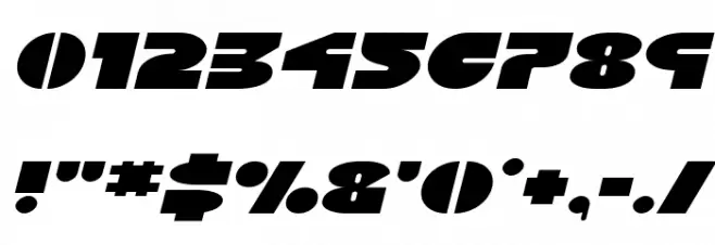 Disco Duck Expanded Italic Font OTHER CHARS