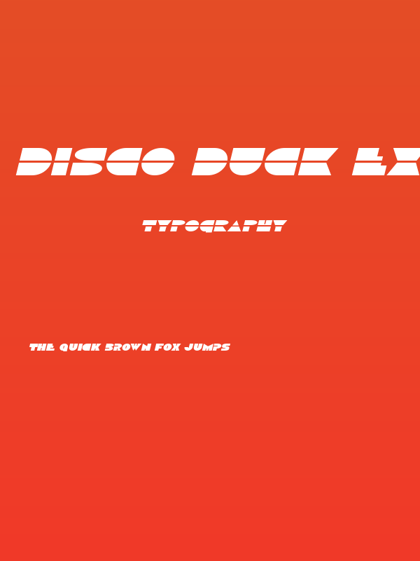 Disco Duck Expanded Italic Poster
