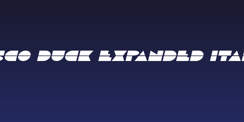 Disco Duck Expanded Italic Social Header