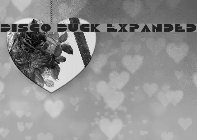 Disco Duck Expanded Schriftart examples