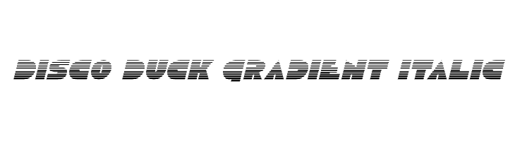 Disco Duck Gradient Italic  免费字体下载
