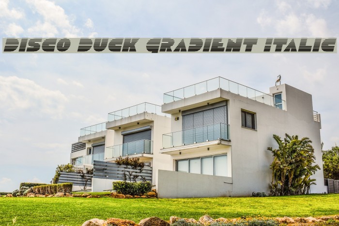Disco Duck Gradient Italic Font examples